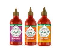 TABASCO Set de Sauces Piquantes, 3x256ml Bouteilles Distributrices, Salsa Picante, Buffalo & Douce & Épicée, Végane & Sans Gluten, pour Burger & BBQ
