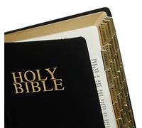 Tabbies 58350 Onglets d'indexation dorés pour Bible, Ancien et Nouveau Testaments, 80 onglets dont 64 livres et 16 onglets de référence, couleur or