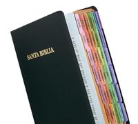tabbies Rainbow Spanish Catholic Bible Indexing Tabs, Ancien et Nouveau Testaments Plus Livres Catholiques, 90 onglets multicolores Inc. 71 livres et 19 Réf. (58347)
