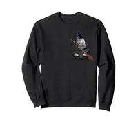 Tabby Cat in The Pocket Witch Hat Halloween Sweatshirt