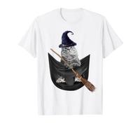 Tabby Cat in The Pocket Witch Hat Halloween T-Shirt Graphique avec Valeur