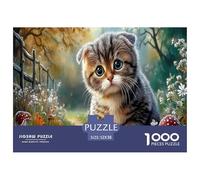 Tabby chatPuzzle 1000 Pièces Educa Jouet en Bois Jeu D'Intelligence Décoration Intérieure forêt automneJeu Éducatif Challenge Toy Adultes Et Enfants À Partir De 14 Ans 52x38cm/1000pcs