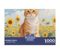 Tabby Orange Puzzle 1000 Pièces Détente & Relaxation Chat Mignon Puzzle De Qualité Supérieure Adultes Et Enfants Dès 14 Ans38x26cm/1000pcs