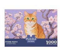 Tabby Orange Puzzle De 1000 Pièces pour Adultes Jeux Éducatif Défi Jouets Cadeaux Chat Mignon Puzzle De Qualité Supérieure Enfants Dès 14 Ans38x26cm/1000pcs