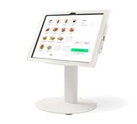 Tabdoq Support Tablette et Support iPad Lite | Stable, Pivotant et Inclinable | Base Lestée pour Comptoirs et Bureaux | Compatible iPad 10e (2022) et 11e Génération A16 (2025) | Blanc