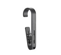 tabecou Laundry Hook with Clip, Drill-Free ABS Closet Organizer | Durable ABS plastic with drill-free design, ideal for home organization and laundry Black
