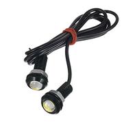 TABEN 18 mm LED Blanc Eagle Eye Voiture de lumière LED 9 W Haute Puissance DRL DRL Queue inversée sauvegarde de stationnement de signal ampoules 12 V (lot de 2)