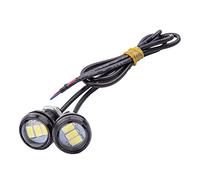 TABEN - 2 LED de 9 W - Lampe œil d'aigle - 23 mm - 5630 3SMD - Pour voiture - De brouillard - Feux de circulation diurnes, de recul de stationnement, de signalisation - Ampoule blanche - 12 V