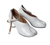 Tabi Ballerines Plates Plates à Bout Ballerines Femmes Chaussures en Cuir véritable Chaussures à Talons Plats Ballet Bride à la Cheville Pompes Sandales à Bout Fendu