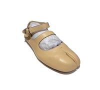 Tabi Ballerines Plates Plates à Bout Ballerines Femmes Chaussures en Cuir véritable Chaussures à Talons Plats Ballet Bride à la Cheville Pompes Sandales à Bout Fendu