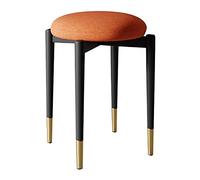 Tabillère Technique Barstool Kitchen-Dining Chair Vanity Taboule Tabouret Bar Tabourets avec 4 Pattes en métal Solides durables, 29cmx46cm (Orange)