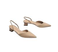 TABKER Escarpins Spring Luxury Women's High Heel Single Shoes Women's Pointy Head Sexy Office Party Wedding Shoes Women's Slippers (Color : Beige, Size : 43 EU)