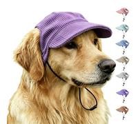 TABKSOLA - Casquette de baseball pour animaux de compagnie avec trous pour les oreilles - Bonnet multicolore pour chiens et chats, chapeau de soleil pour chien pour l'été et l'automne, casquette de
