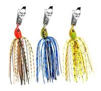 TABKSOLA ChatterBait, leurres Spinners préinstallés, kit d'appâts Basses avec Plaquettes métalliques, Convient pour Les Basses, brochets, Poissons-Chats et Autres appâts pour Poissons prédateurs.