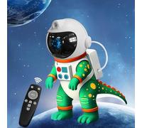 TABKSOLA Galaxy Projecteur avec astronaute dinosaure, 8 modes d'éclairage, minuterie et télécommande, idéal pour plafond de chambre à coucher, cadeau parfait pour enfants et adultes (vert)