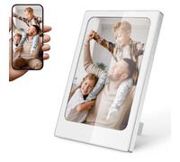 TABKSOLA Mini Cadre Photo Numérique, Cadre Électronique 4,0 Pouces, Écran E-Ink Couleur 768 * 528, Basse Consommation, Portable, pour Hommes et Femmes
