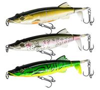 TABKSOLA Whopper Plopper, Leurre de Surface 13 cm/16 g avec Queue à Hélice pour Perche, Silure et Brochet, Adapté à l'eau Douce et Salée