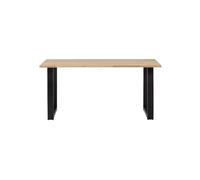 Table 180x90 en chêne massif beige avec pieds en forme de U Tablo