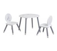 Ensemble de 1 Table + 2 Chaises Enfant “Bear” - Petite Table Enfant et ses Chaises Motif Ourson - Style Contemporain - Marque Française 60x60x50 cm