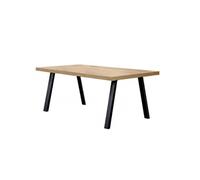 Table 200cm Aspect Bois Scarlet Oak Piètement A Métal Noir - SCARLET -