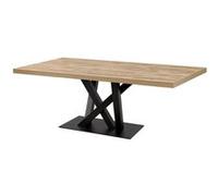 Table 200cm Aspect Bois Scarlet Oak Piètement Croisé Noir - SCARLET - ALTOBUY Marron G