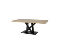 Table 230cm Aspect Bois Piètement Métal Croisé Noir - CANYON -