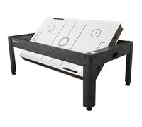 Table 7ft Rotative 4 en 1 mutli jeux bois brulé - 214 x 121,6 x 81,3 cm - Accessoires offerts !