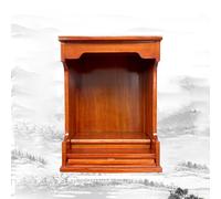 Table à autel murale en bois, table d'encens bouddhiste avec niche, étagère pour autel pour la maison, meuble du dieu de la richesse, meuble Guanyin (Walnut,53x38cm/20.8x14.9in)