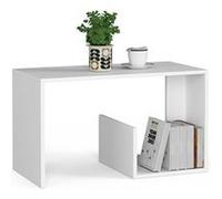 Table à café AKORD table basse PAUL Blanche 80 cm couleur Blanc 80x40x45 cm Blanc G