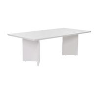 Table à café Blanche élégante, 119 x 60 x 40 cm, 100% mélamine, épaisseur 18 mm, Parfaite pour Les Salons Modernes et Les espaces Confortables