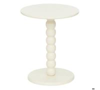 Atmosphera Table à café Chamlo blanc ivoire D38 cm