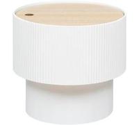 Atmosphera - Table à café Enola en placage frêne D38,5cm Blanc