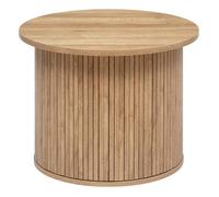 Table à café ""Colva"" en placage effet bois D60cm - Atmosphera createur d'interieur