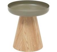Atmosphera Table d'appoint Hercyna Vert de gris métal et bois 41,8 x 40 cm