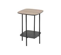 Atmosphera - Table à café effet bois et métal HODIA - Noir - Hodia Noir G
