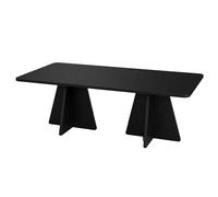 Table à café Moderne Noire 120 x 60 x 40 cm | Panneau en Particules 100% mélamine, épaisseur 18 mm | Sangle en PVC élégante, Parfaite pour Les espaces de Vie contemporains