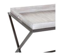 Table à café pliante en métal et Bois Plateau amovible