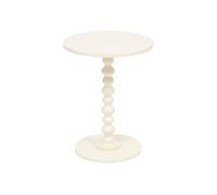 Atmosphera Table d’appoint Alix ronde en bois Ivoire 50x38x38 cm