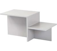 Table à café rustique moderne, gris, 80 x 40 x 40 cm | Fabriqué à partir de panneau de particules 100 % mélaminé, épaisseur : 18 mm | Parfait pour les espaces modernes à domicile et d'étude, design