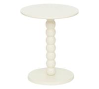 Atmosphera Table à café Chamlo blanc ivoire D38 cm