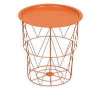 Table à café Table d'appoint en métal Orange D 37 cm - Atmosphera