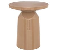 Table à café Table d'appoint Totem en métal Beige D 38 cm - Atmosphera