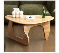 Table à Café Triangulaire, Table Centrale en Bois de Chêne, Table Centrale Moderne du Milieu du Siècle, Tables de Salon à Faible Encombrement pour Bureau à Domicile,Natural,35.4in/90cm