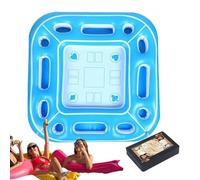 Table À Cartes Flottante Pour Piscine,Gonflable Portable et Résistante aux Intempéries | Plateau De Cartes À Jouer - Pour La Plage, Le Spa, La Mer, Le Lac, Rivière, Les Réunions, Les Fêtes Et Vacances
