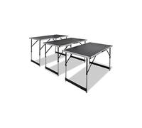 vidaXL Table à coller 3 pcs pliable Hauteur réglable