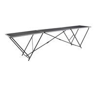 vidaXL Table à coller pliable – MDF et aluminium – 300 x 60 x 78 cm – Noir