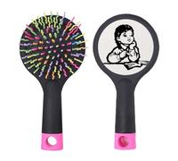 Table à crayons pour fille - Noir - Pour croquis et patriotisme - Brosse à cheveux démêlante - Base coussin