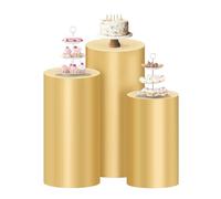 Table à dessert cylindrique résistante à la rouille, lisse et facile à nettoyer, pour présentation de gâteaux et fleurs