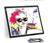 Table à Dessin A3 LED Sketchpad Tablette Lumineuse Pavé à dessin Transparent Plateforme trois niveaux (0-35-100%) USB