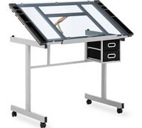 Fromm & Starck Table à dessin inclinable - 104 x 60 cm - Plateau en verre STAR_DESK_10